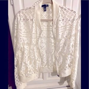 White Lace zip Jacket